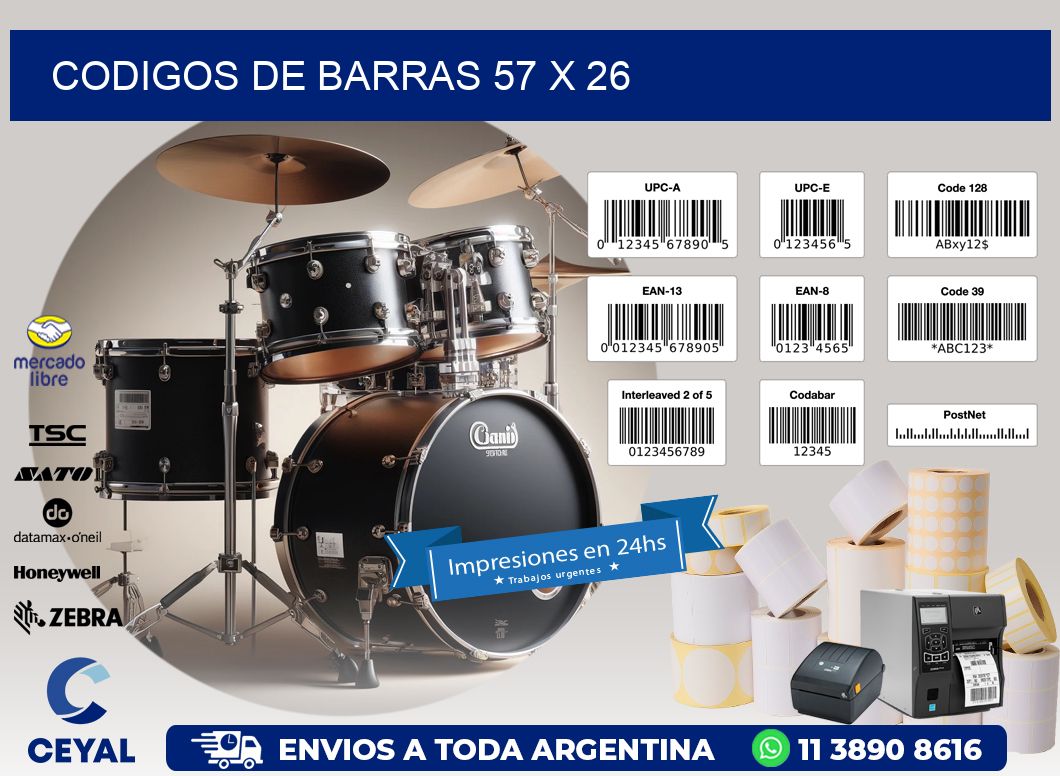 codigos de barras 57 x 26