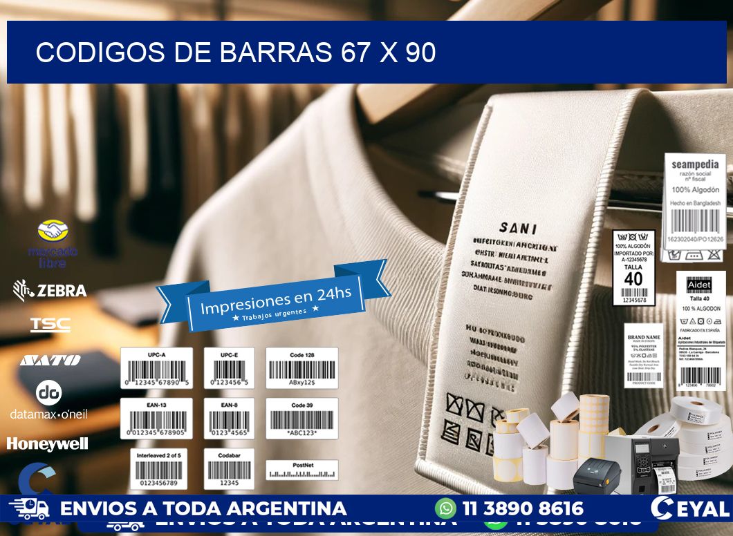 codigos de barras 67 x 90