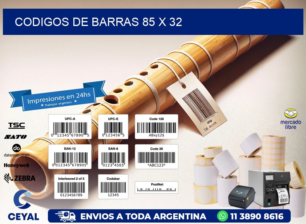 codigos de barras 85 x 32