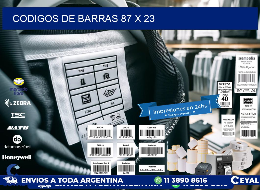 codigos de barras 87 x 23