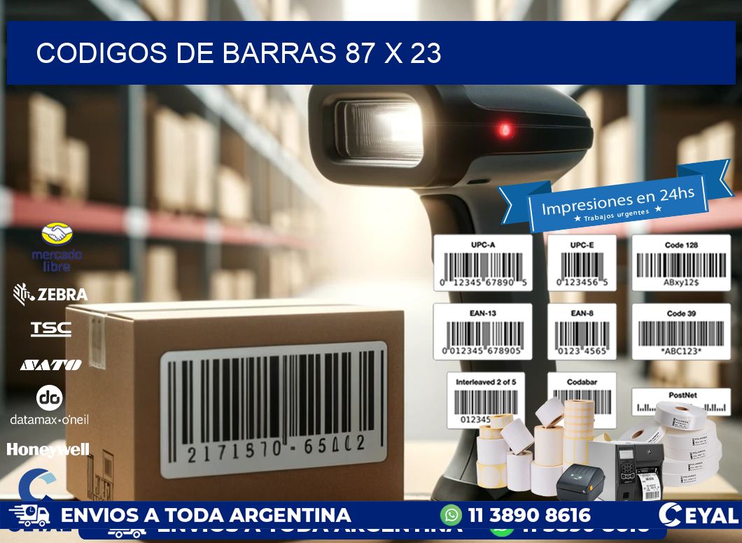 codigos de barras 87 x 23