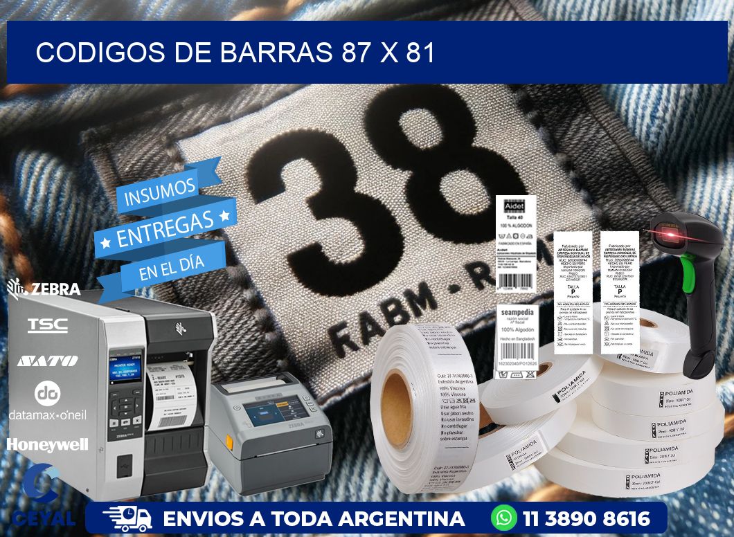 codigos de barras 87 x 81