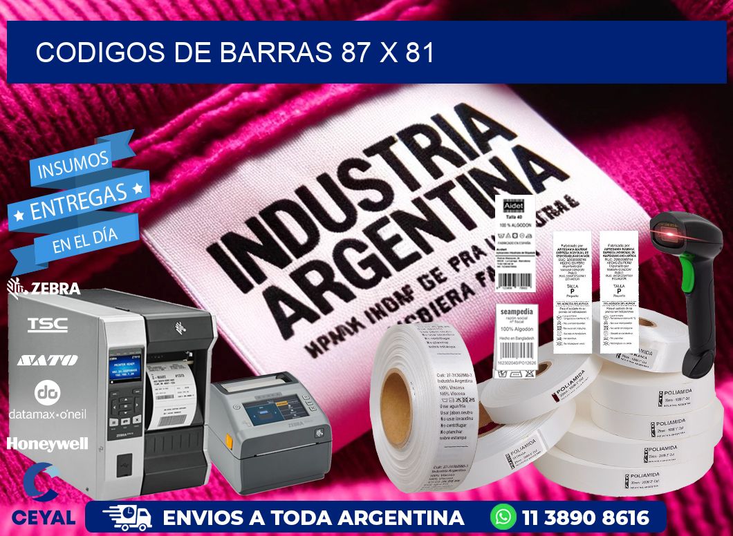 codigos de barras 87 x 81