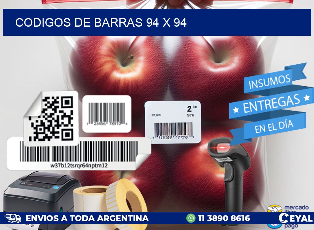 codigos de barras 94 x 94