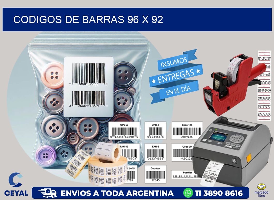 codigos de barras 96 x 92