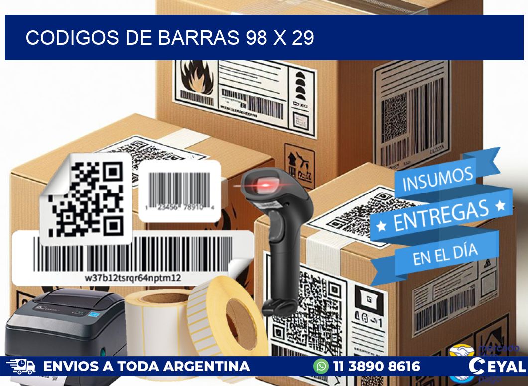 codigos de barras 98 x 29