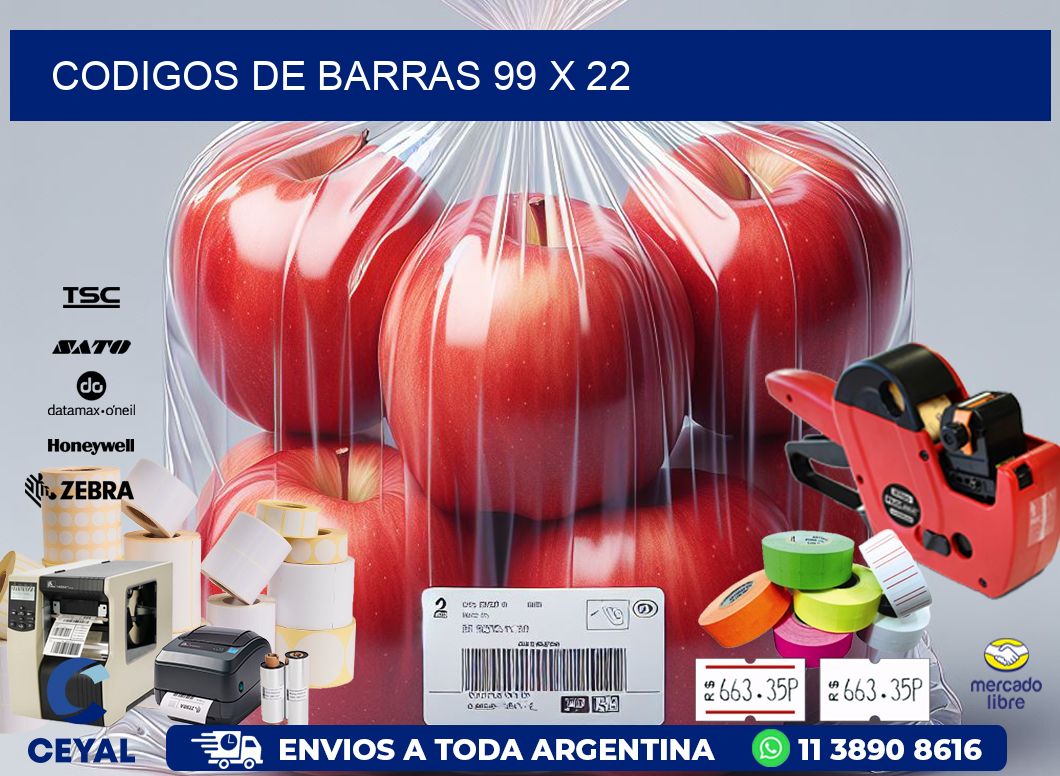 codigos de barras 99 x 22