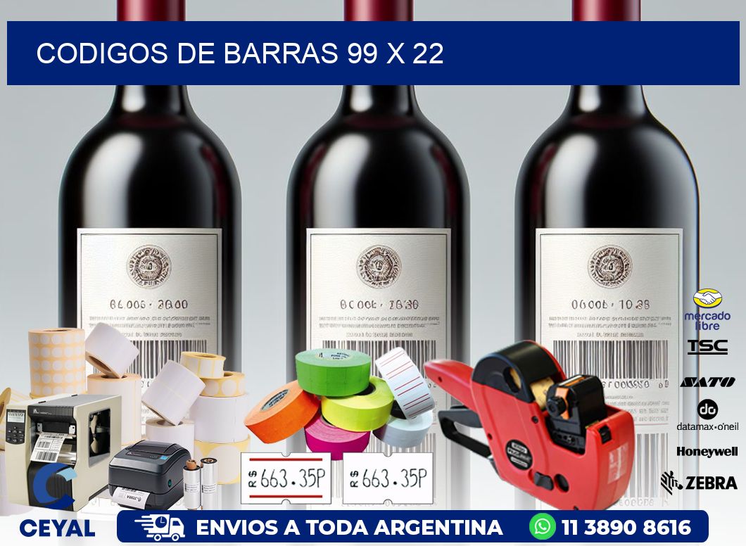 codigos de barras 99 x 22