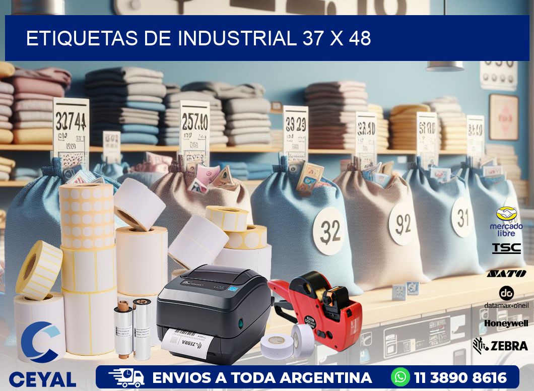 etiquetas de industrial 37 x 48