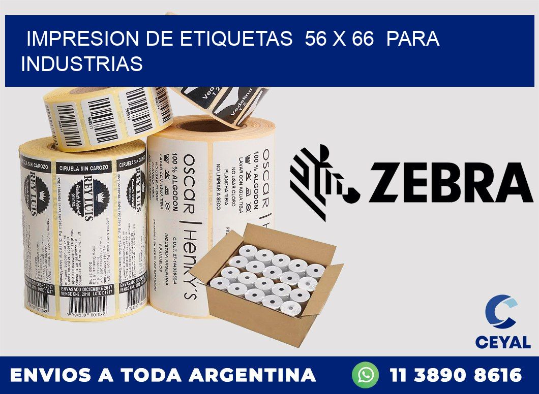 impresion de etiquetas 56 x 66 para industrias