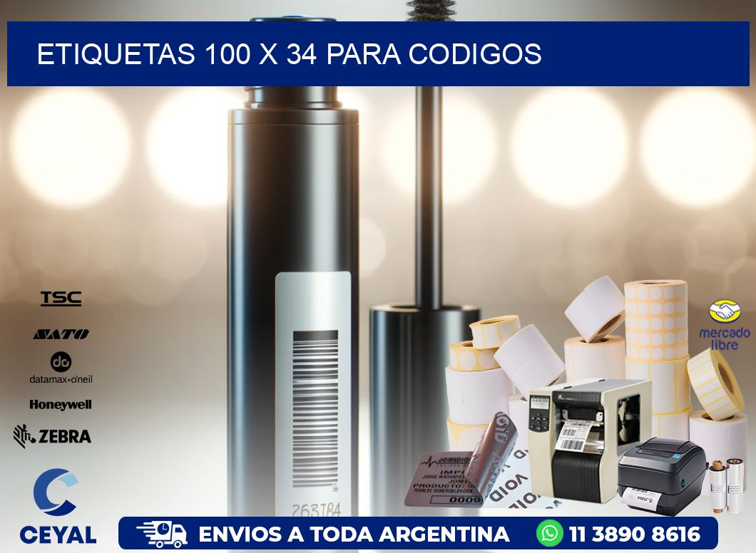 ETIQUETAS 100 x 34 PARA CODIGOS