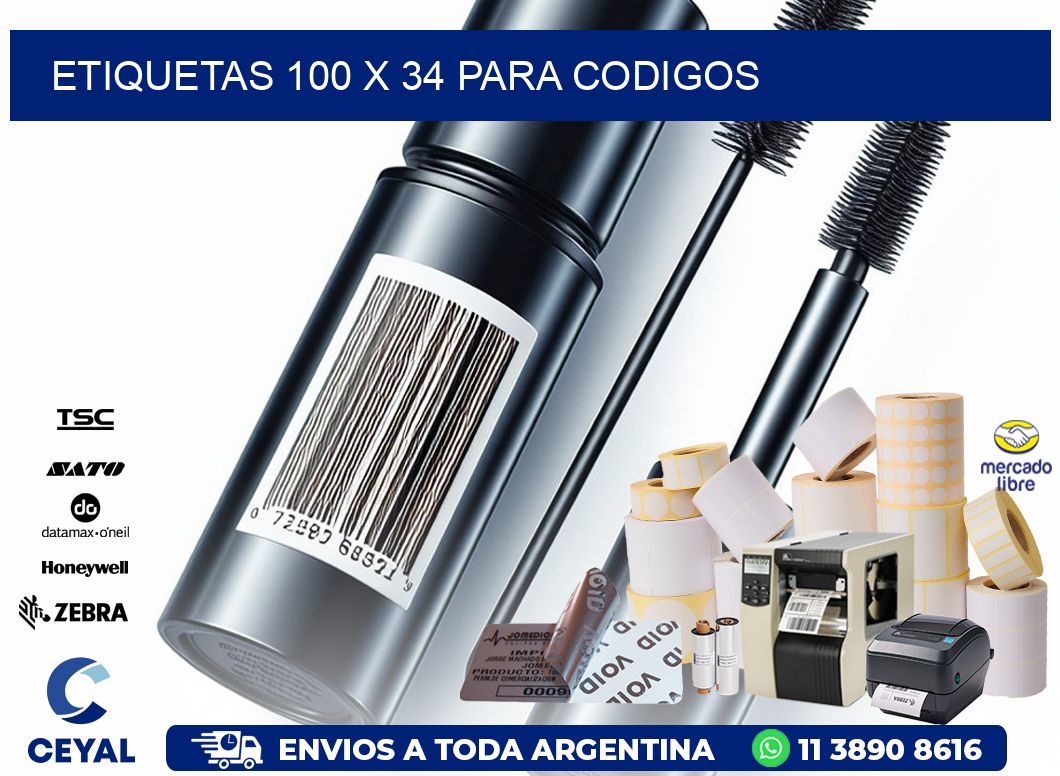 ETIQUETAS 100 x 34 PARA CODIGOS