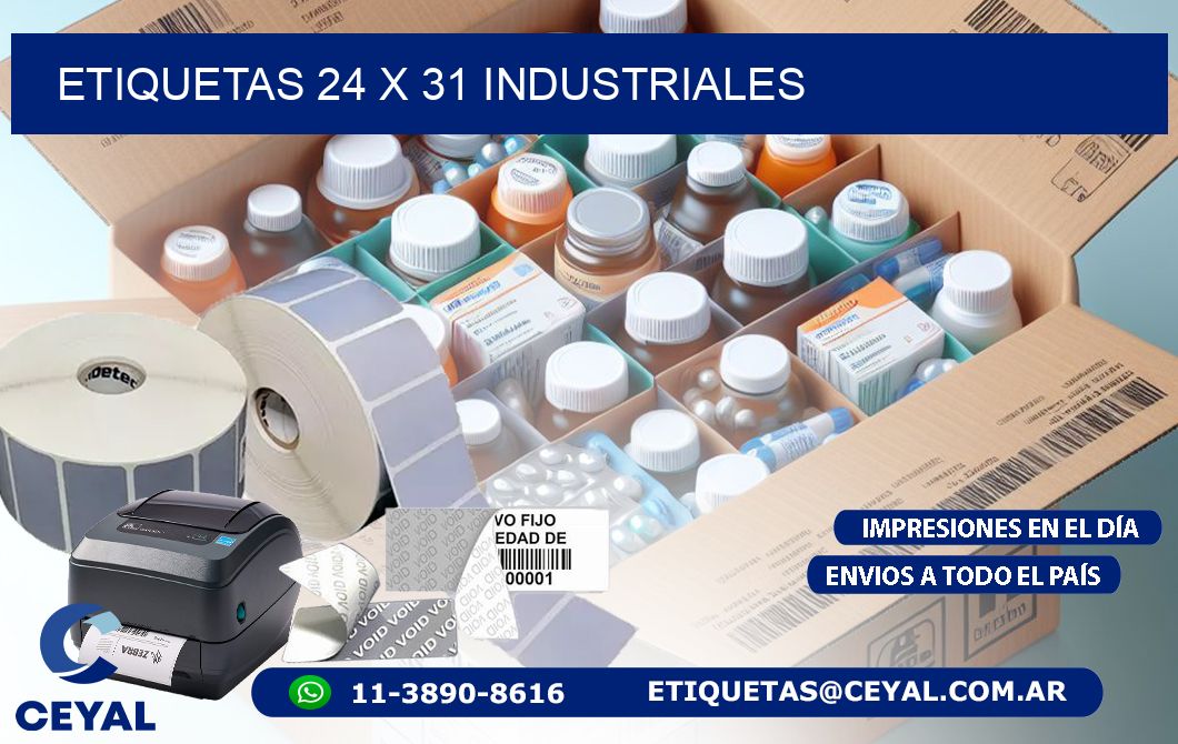 ETIQUETAS 24 x 31 INDUSTRIALES