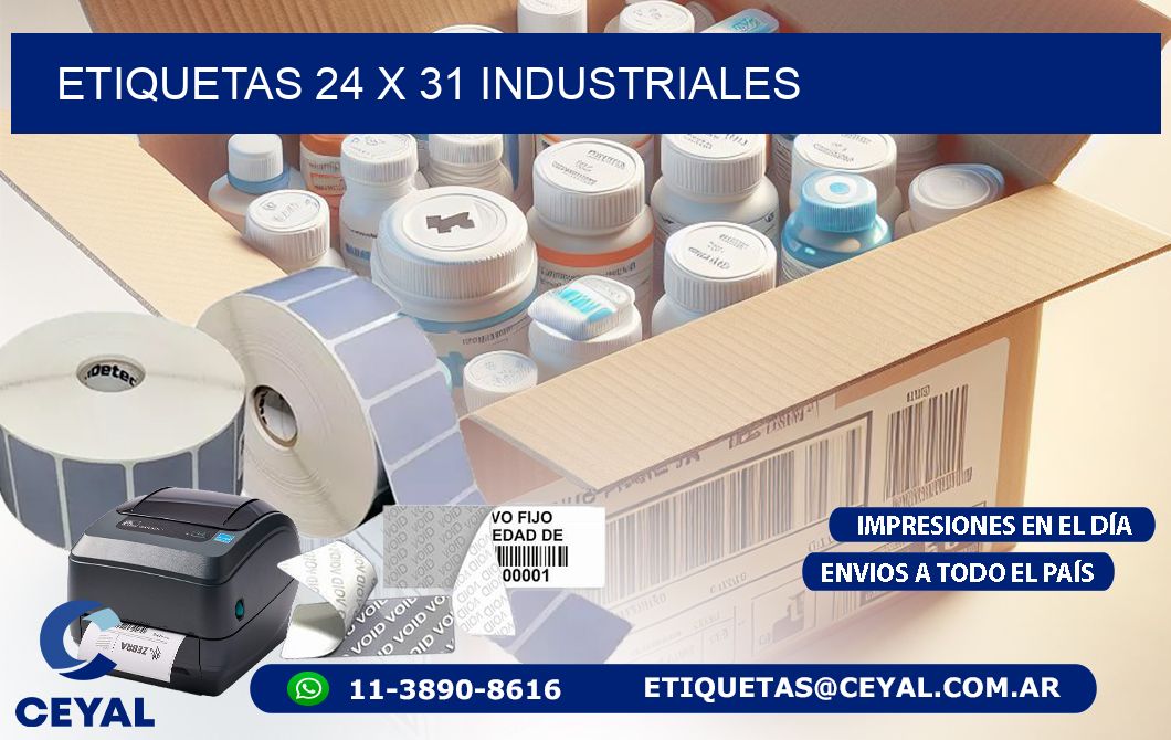 ETIQUETAS 24 x 31 INDUSTRIALES