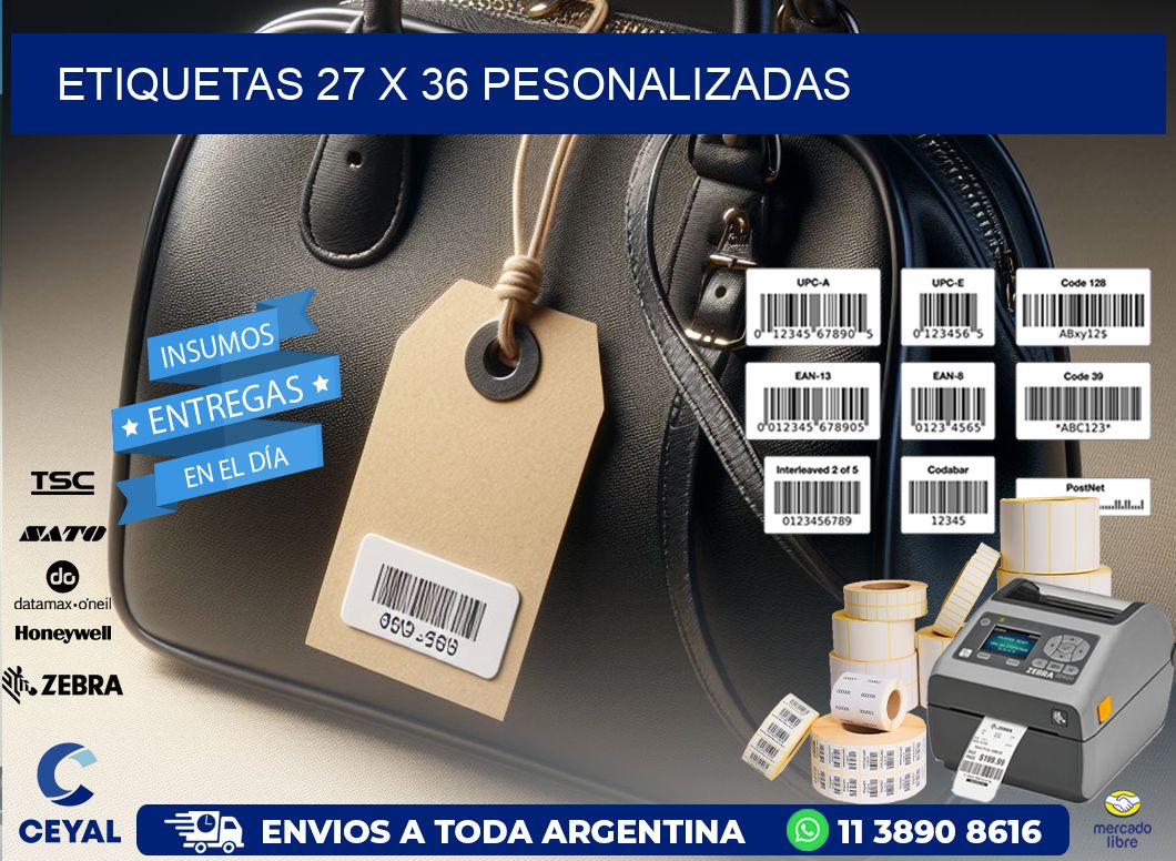 ETIQUETAS 27 x 36 PESONALIZADAS