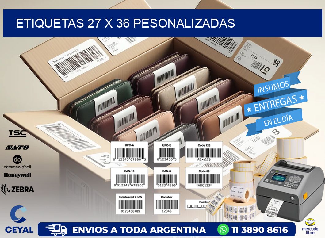 ETIQUETAS 27 x 36 PESONALIZADAS