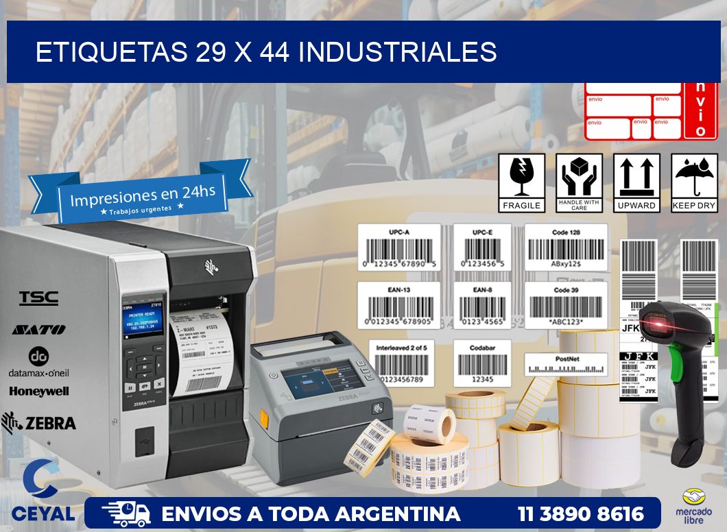 ETIQUETAS 29 x 44 INDUSTRIALES