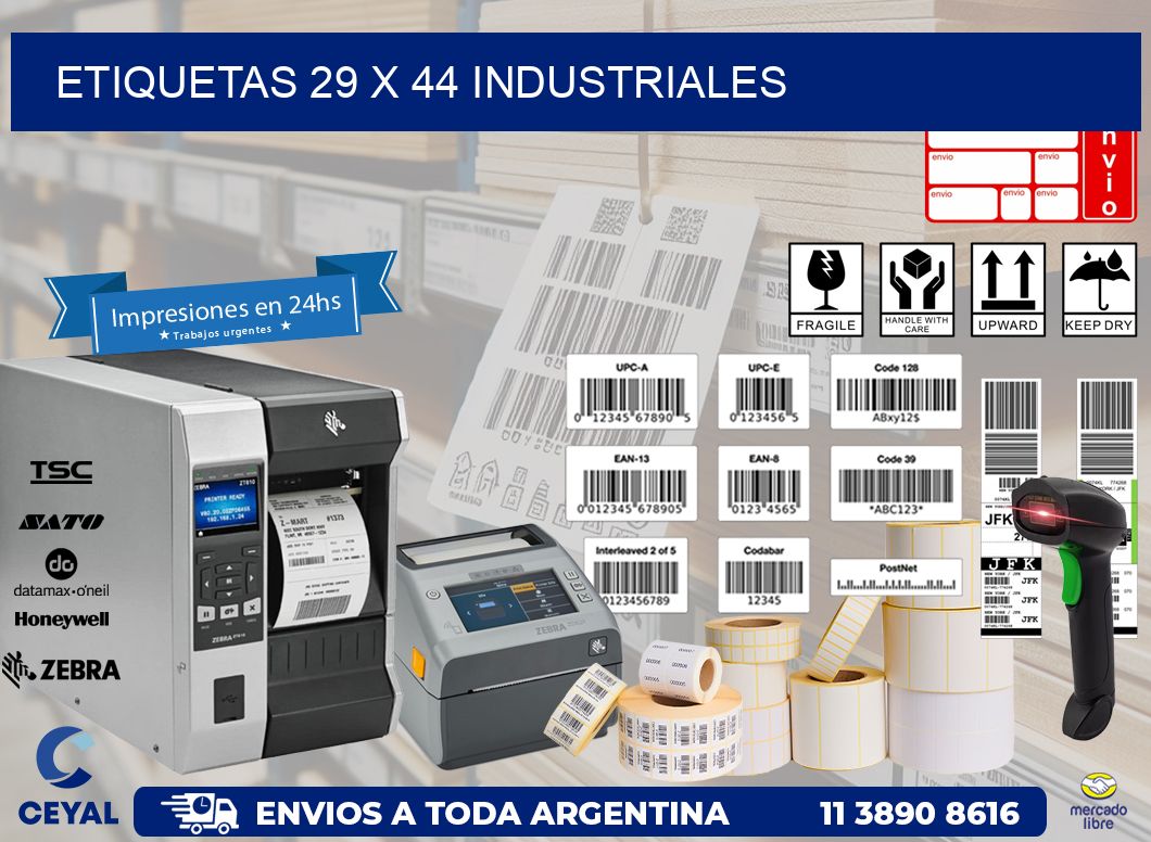 ETIQUETAS 29 x 44 INDUSTRIALES