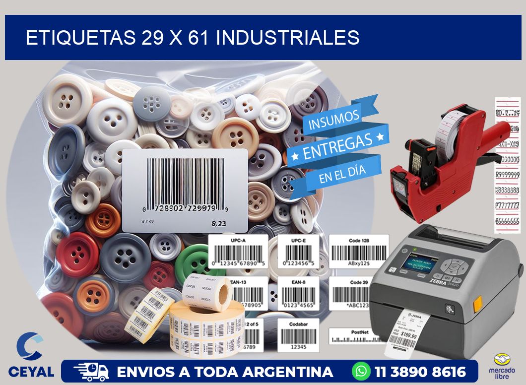 ETIQUETAS 29 x 61 INDUSTRIALES