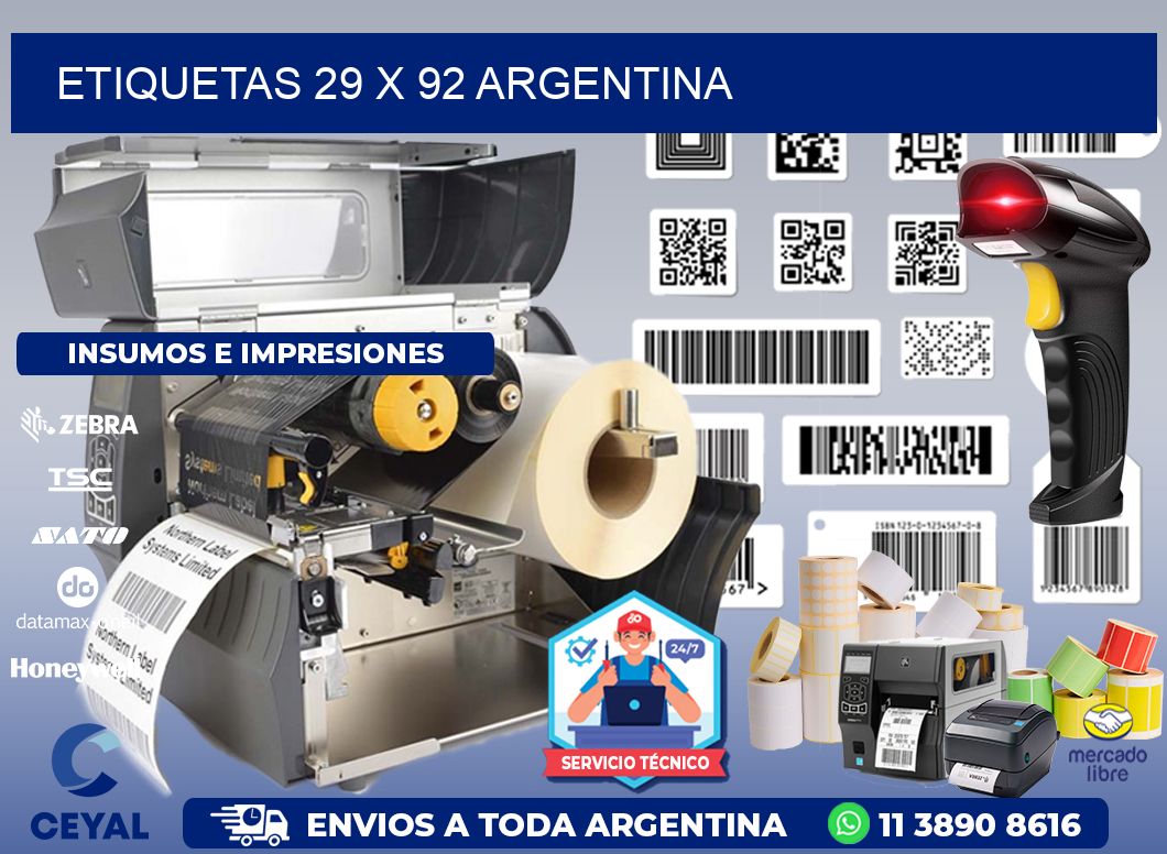 ETIQUETAS 29 x 92 ARGENTINA