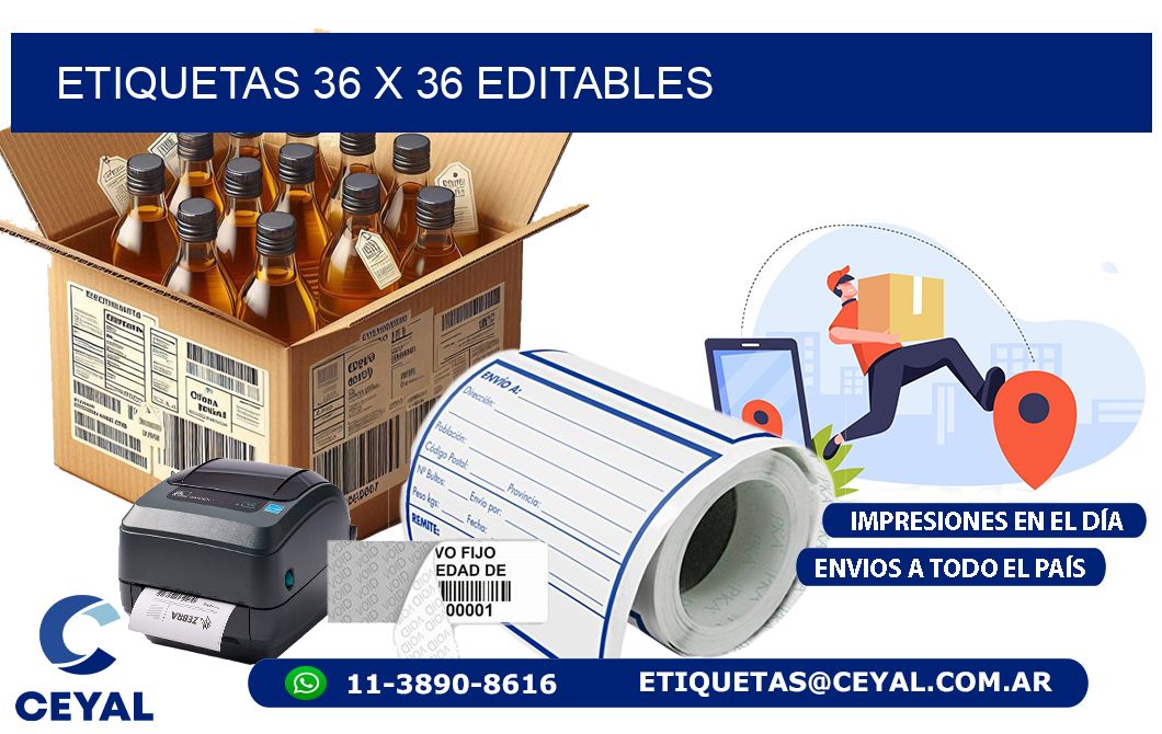 ETIQUETAS 36 x 36 EDITABLES