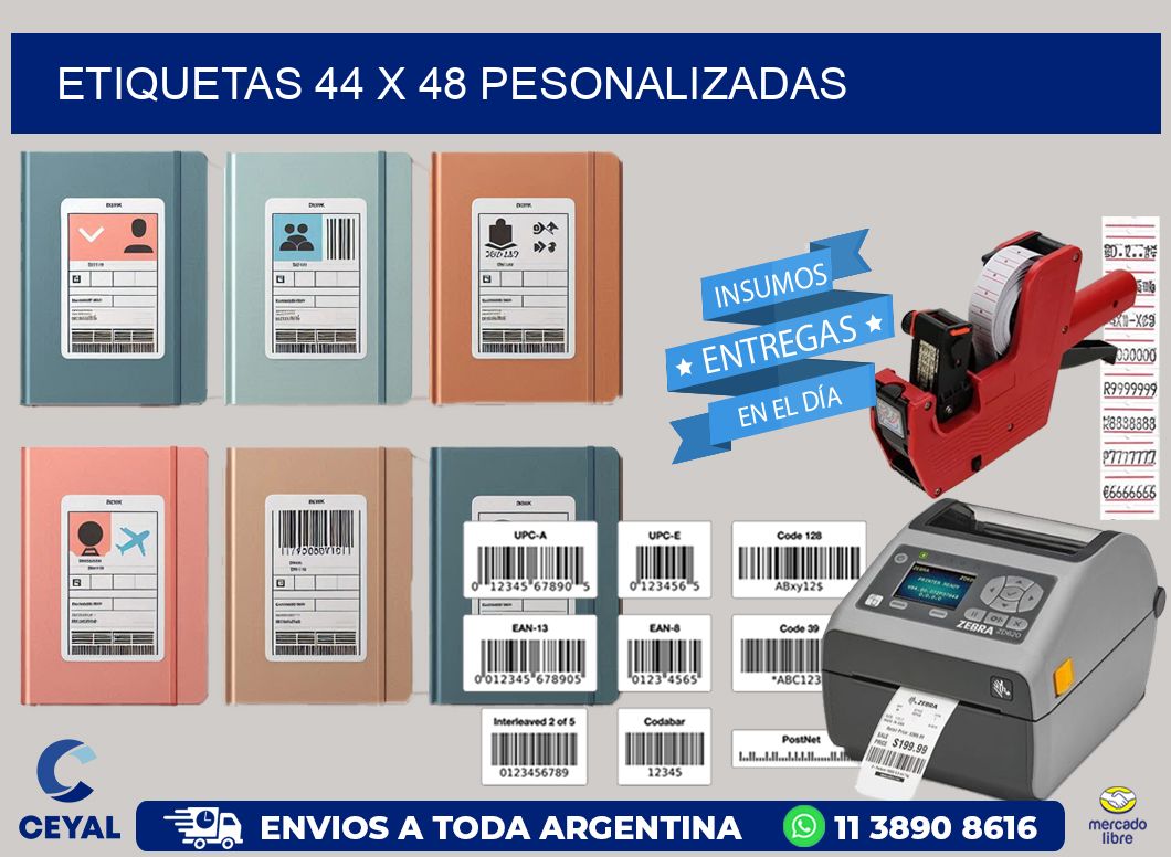 ETIQUETAS 44 x 48 PESONALIZADAS