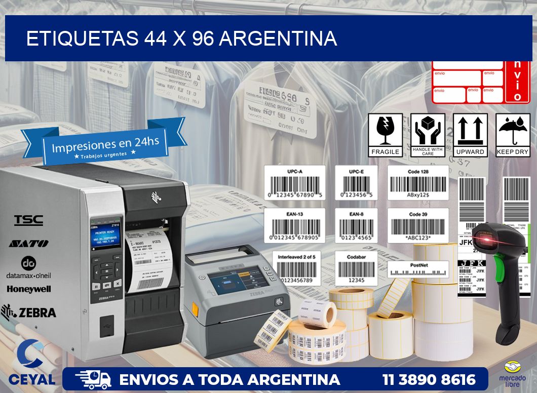 ETIQUETAS 44 x 96 ARGENTINA