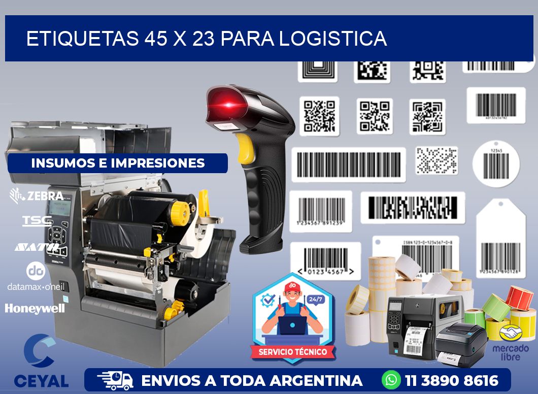 ETIQUETAS 45 x 23 PARA LOGISTICA