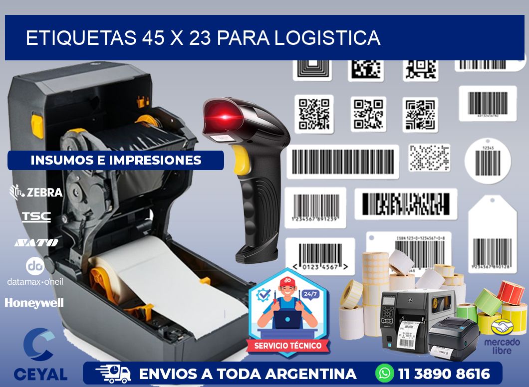 ETIQUETAS 45 x 23 PARA LOGISTICA