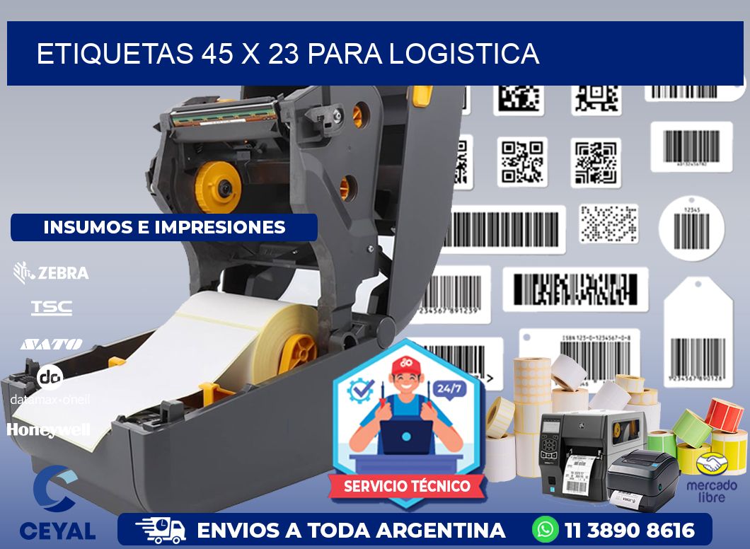 ETIQUETAS 45 x 23 PARA LOGISTICA