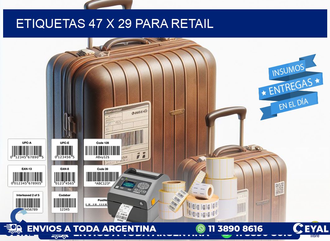 ETIQUETAS 47 x 29 PARA RETAIL