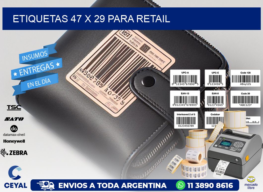 ETIQUETAS 47 x 29 PARA RETAIL