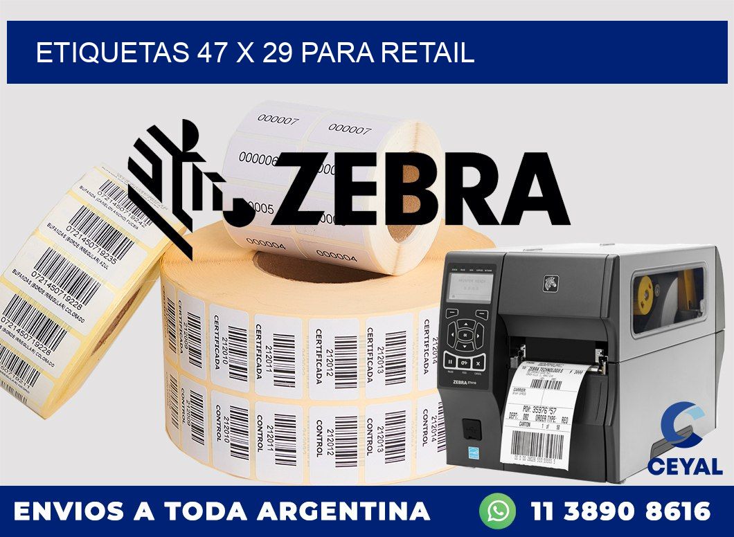 ETIQUETAS 47 x 29 PARA RETAIL