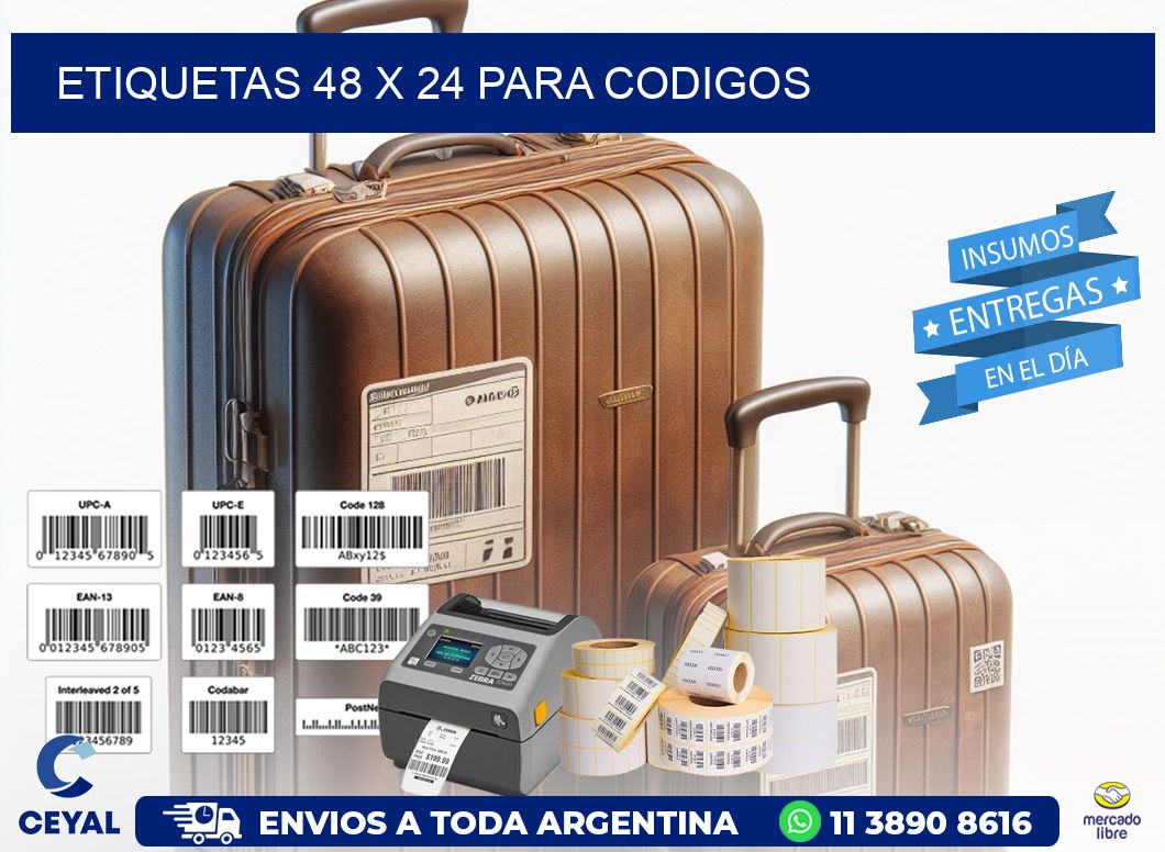 ETIQUETAS 48 x 24 PARA CODIGOS