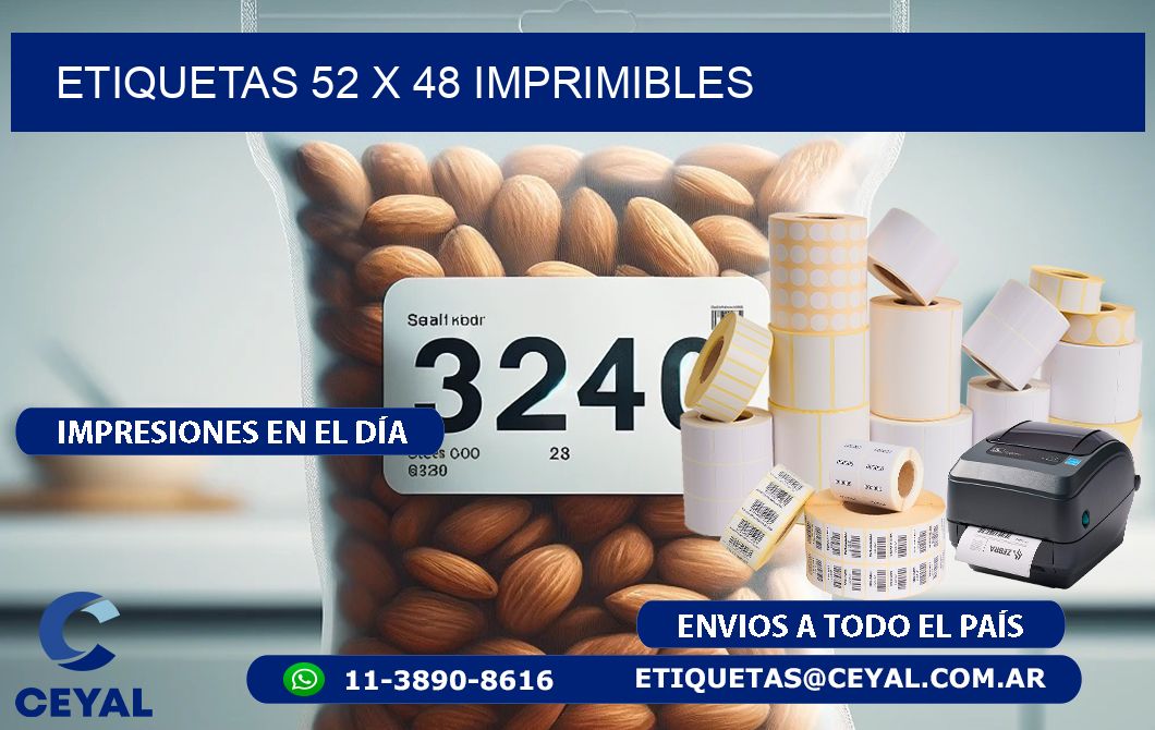 ETIQUETAS 52 x 48 IMPRIMIBLES