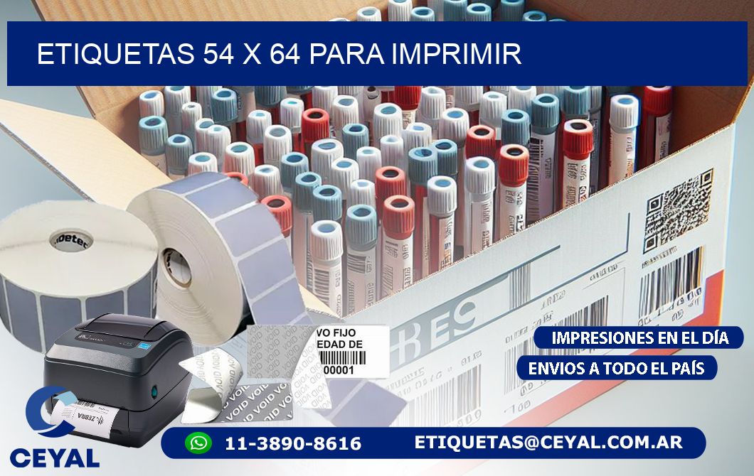 ETIQUETAS 54 x 64 PARA IMPRIMIR