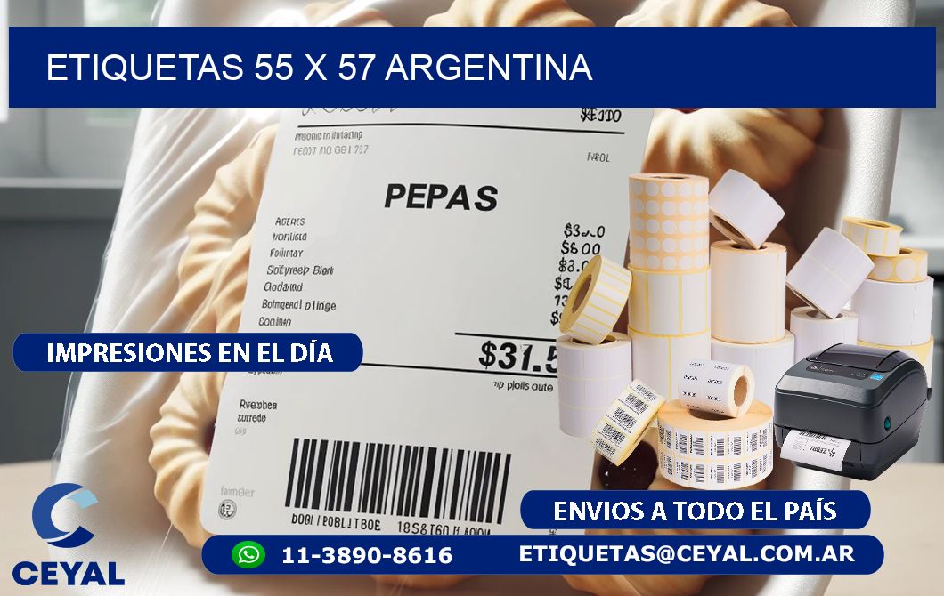 ETIQUETAS 55 x 57 ARGENTINA