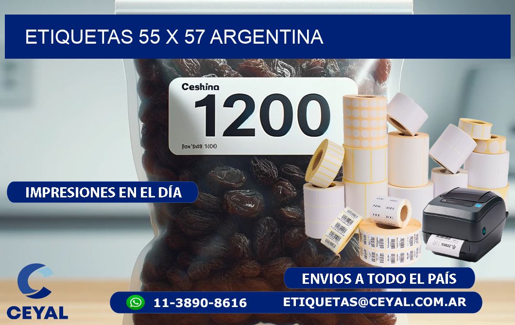 ETIQUETAS 55 x 57 ARGENTINA