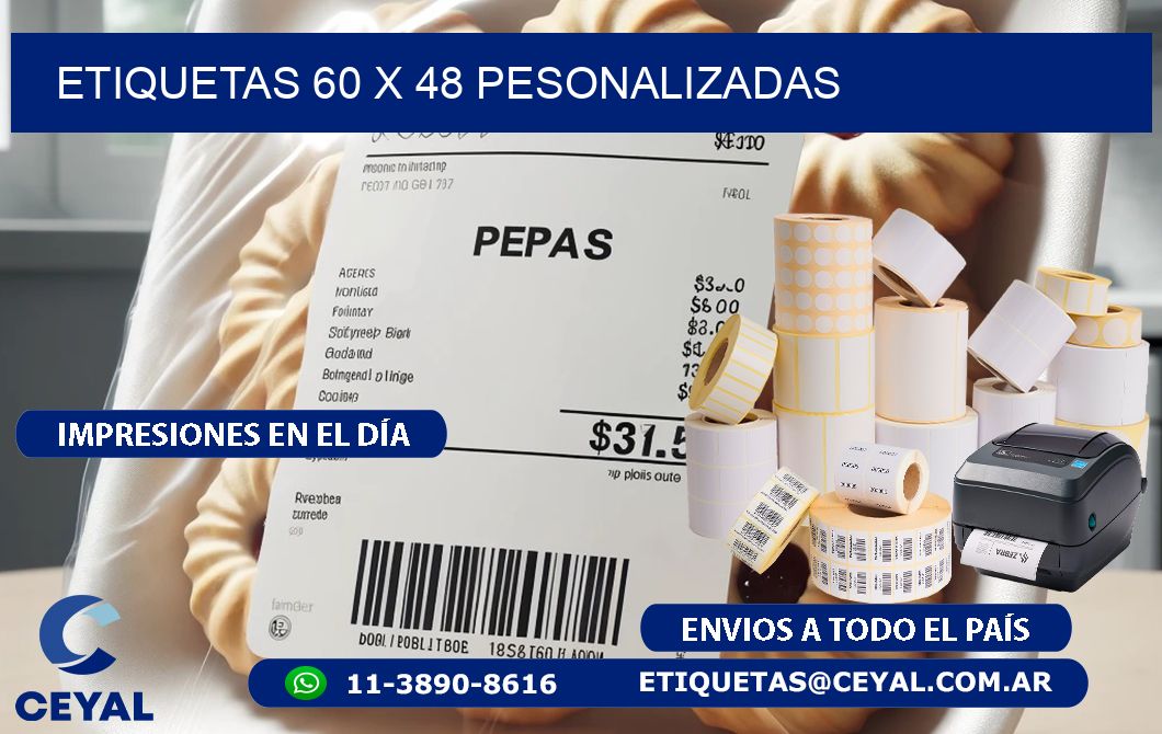 ETIQUETAS 60 x 48 PESONALIZADAS