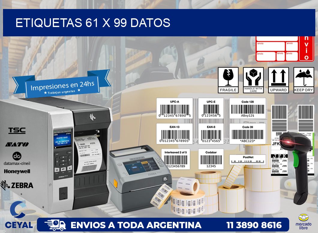 ETIQUETAS 61 x 99 DATOS