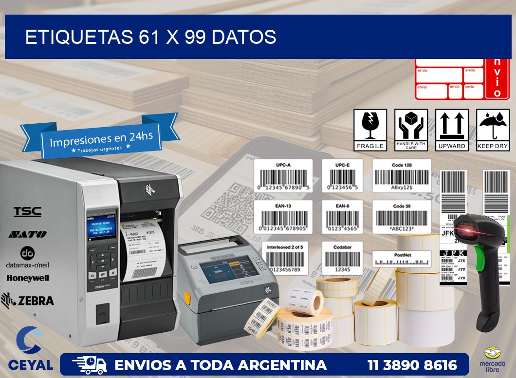 ETIQUETAS 61 x 99 DATOS