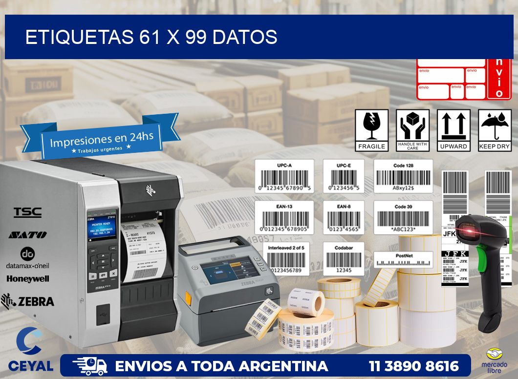 ETIQUETAS 61 x 99 DATOS