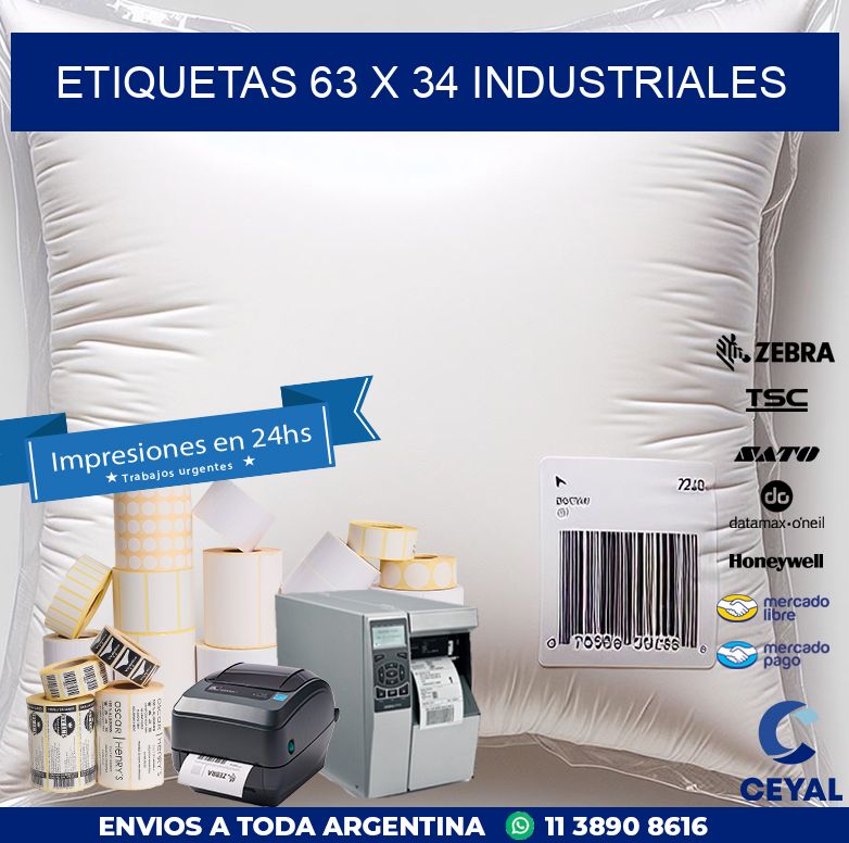 ETIQUETAS 63 x 34 INDUSTRIALES