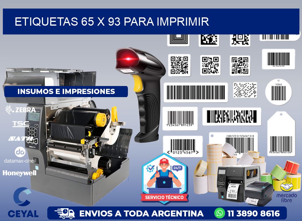 ETIQUETAS 65 x 93 PARA IMPRIMIR