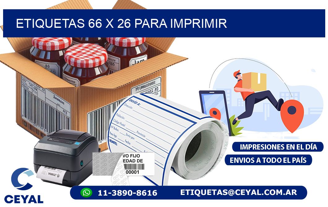 ETIQUETAS 66 x 26 PARA IMPRIMIR