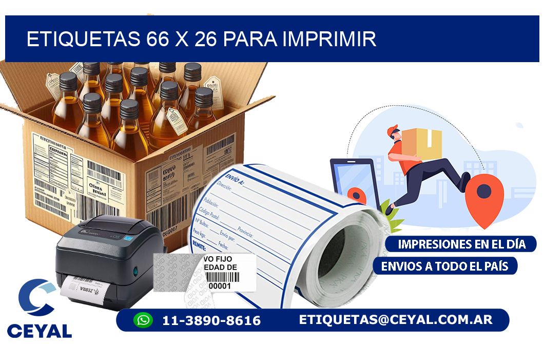 ETIQUETAS 66 x 26 PARA IMPRIMIR