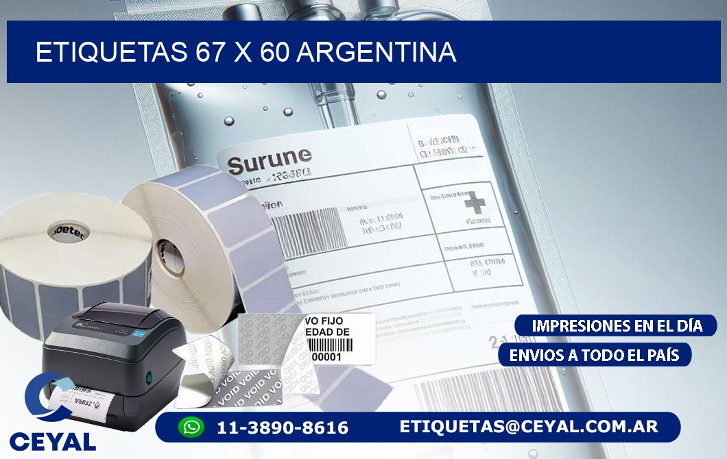 ETIQUETAS 67 x 60 ARGENTINA