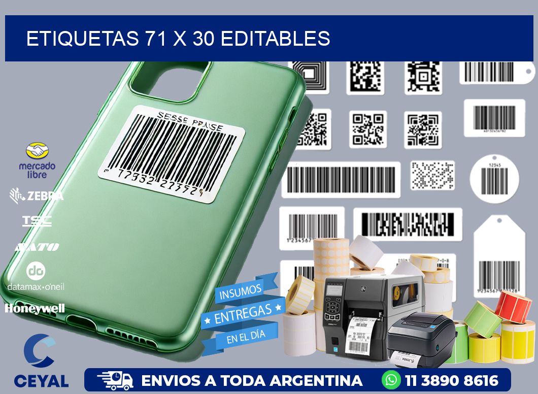 ETIQUETAS 71 x 30 EDITABLES