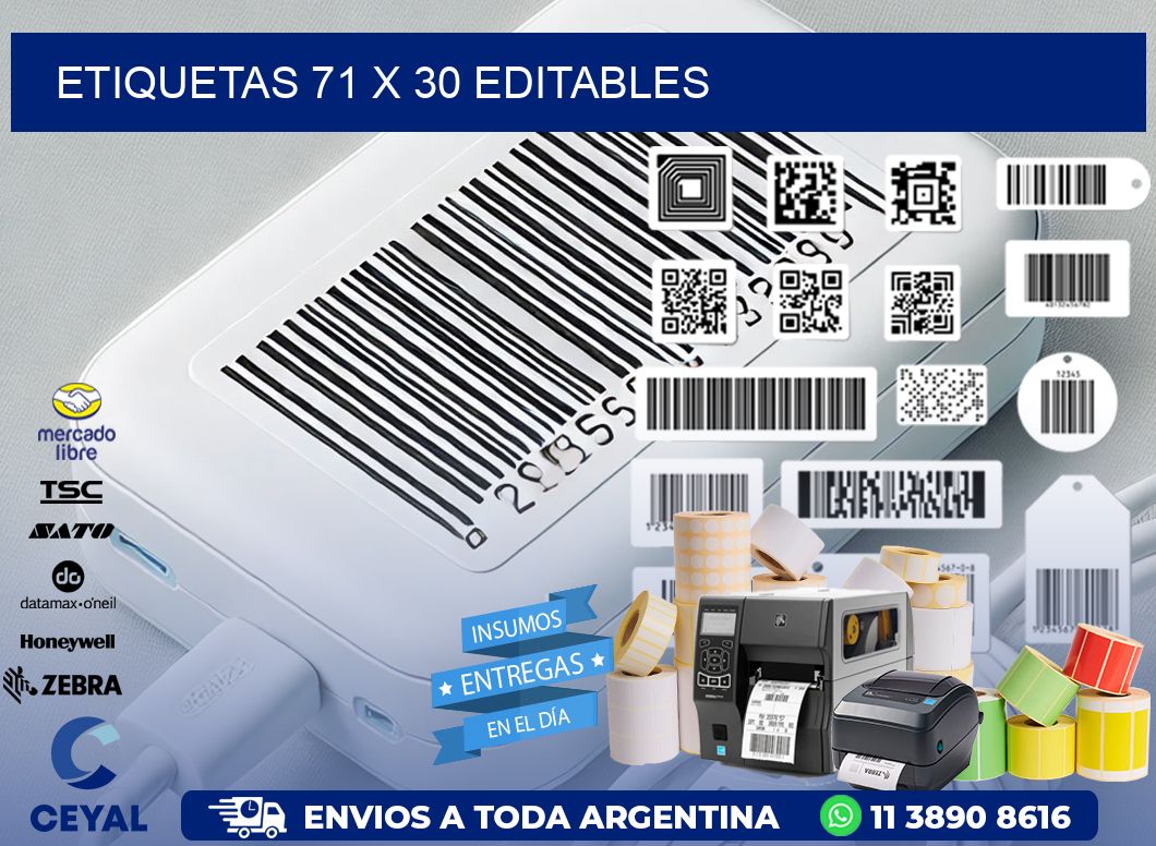 ETIQUETAS 71 x 30 EDITABLES