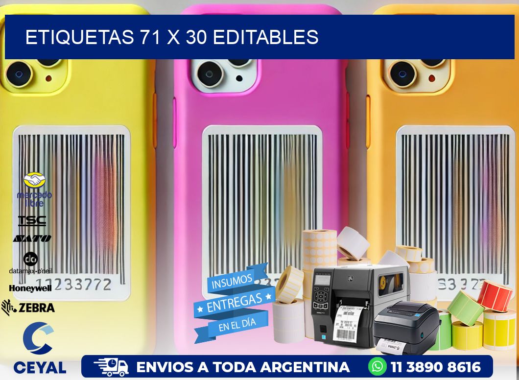 ETIQUETAS 71 x 30 EDITABLES